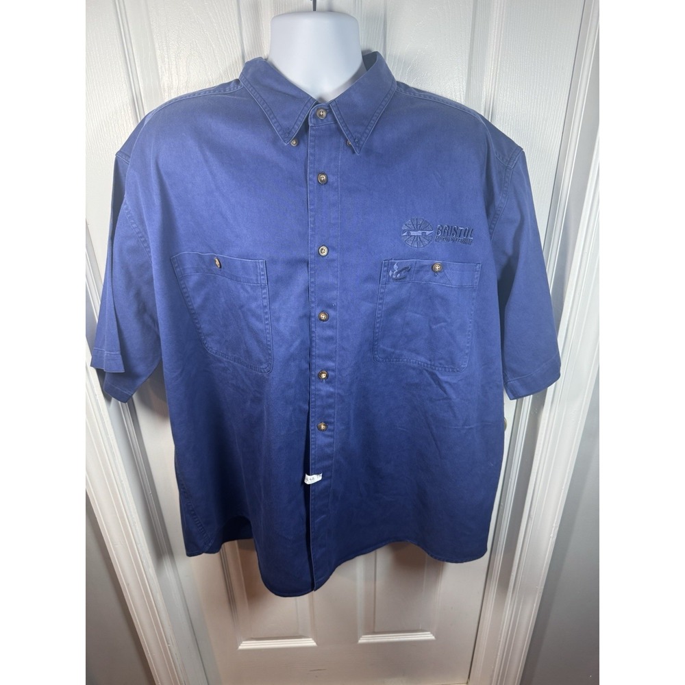 Chase‎ Authentics 90's Button Down Bristol Motor Speedway Shirt Mens 2XL